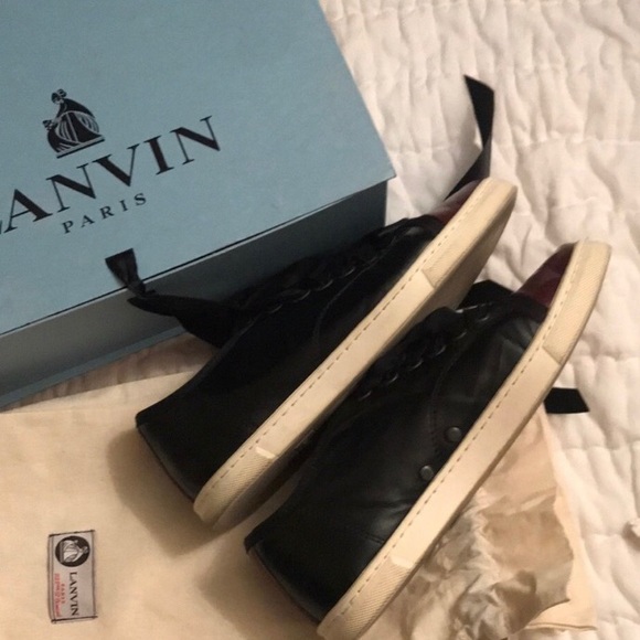 Lanvin SSENSE Exclusive Black Curb Sneakers Lanvin Lanvin Sneakers